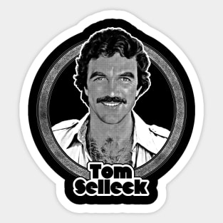 Tom Selleck 80s Aesthetic Design Sticker